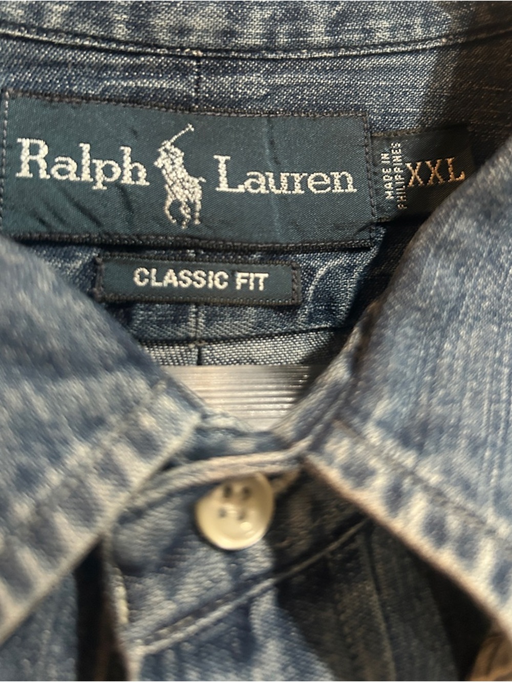 Polo Ralph Lauren Men’s Classic Fit Denim Button Down Shirt XXL